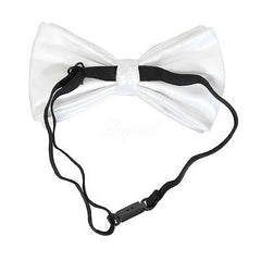 White Metallic Bow Tie