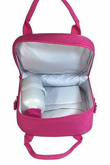 Disney Winnie The Pooh Shoulder Strap Dark Pink Insulated Lunch Box School Bag