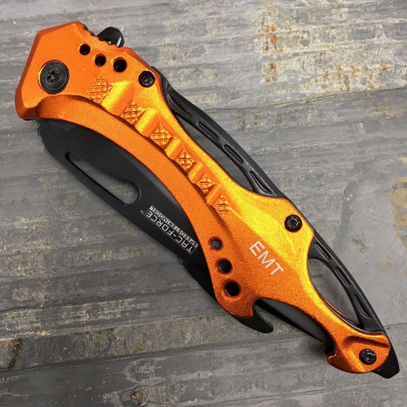 Tac Force Spring Assisted EMT EMS Emergency Rescue Pocket Knife w/ Bottle Opener