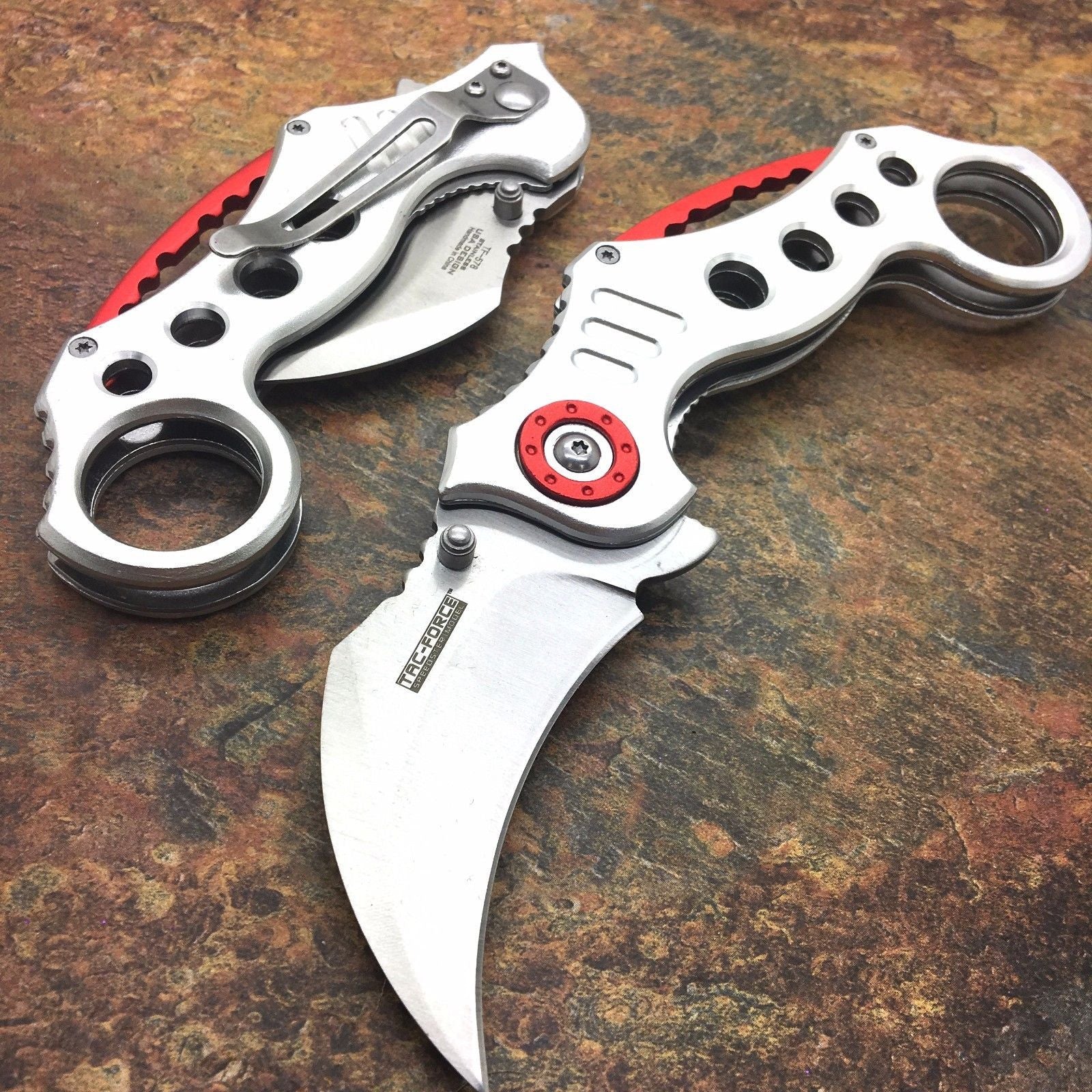 TAC FORCE Silver Spring Assisted Karambit Style Tactical Fantasy Pocket Knife