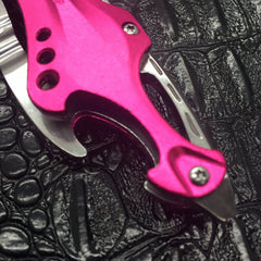 TAC FORCE Assisted Open Folding  Pocket Camping Rescue Blade Pink Knife