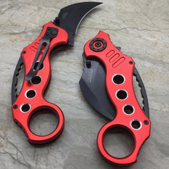 TAC FORCE Red Spring Assisted KARAMBIT STYLE Tactical Pocket Knife