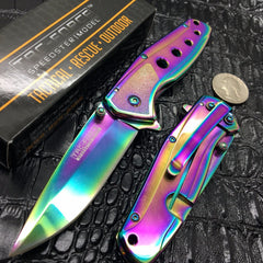 Tac Force All Rainbow Tactical Spring Assisted Small Gentlemen Pocket Knife