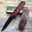 Tac Force Spring Assisted Brown PAKKA wood eagle etch handle Pocket Knife