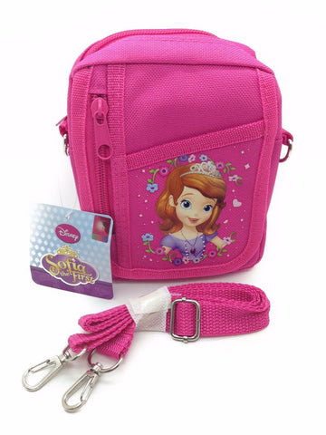 Disney Sofia The First Pink Camera Pouch Bag Wallet Purse with Shoulder Strap'