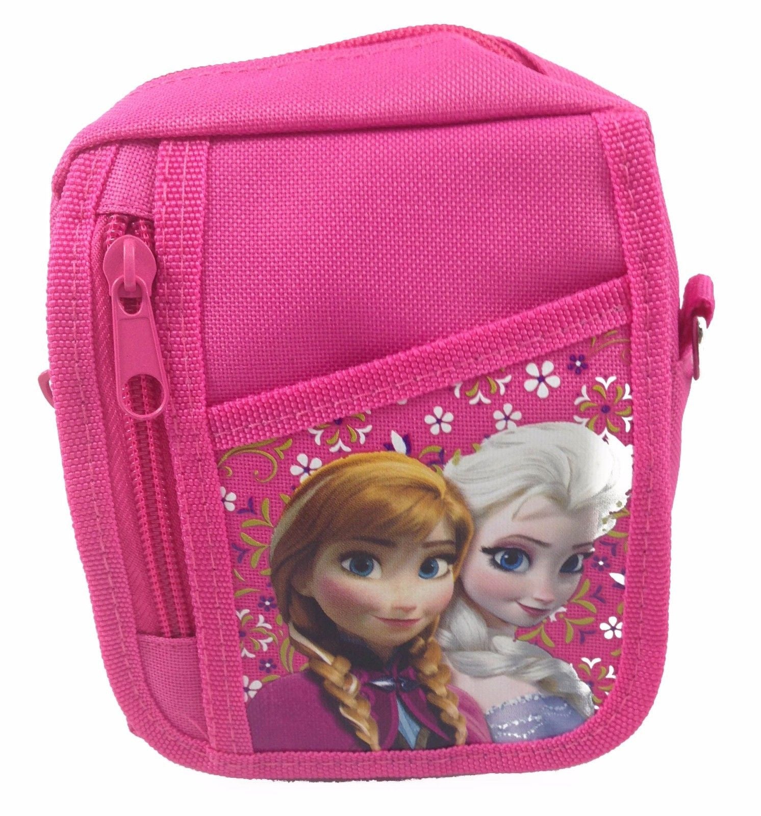 Disney Frozen Pink Elsa Wallet Camera Pouch Bag Purse with Shoulder Strap