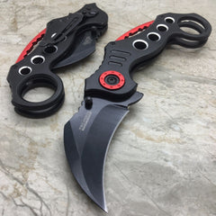 Tac Force Black/red Karambit Spring Assisted Pocket Collection Knife