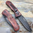 Tac Force Spring Assisted Brown PAKKA wood eagle etch handle Pocket Knife