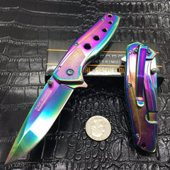 Tac Force All Rainbow Tactical Spring Assisted Small Gentlemen Pocket Knife