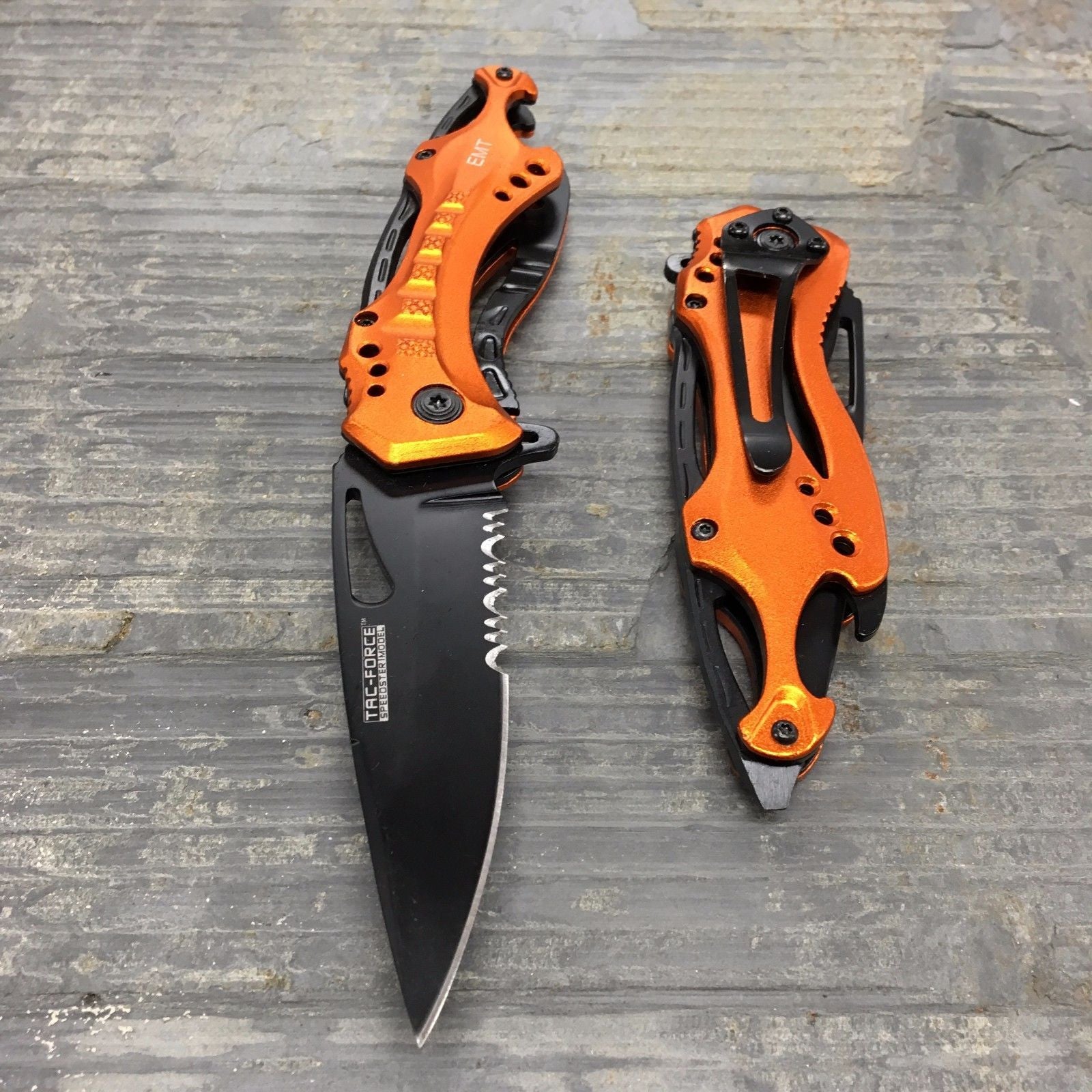 Tac Force Spring Assisted EMT EMS Emergency Rescue Pocket Knife w/ Bottle Opener