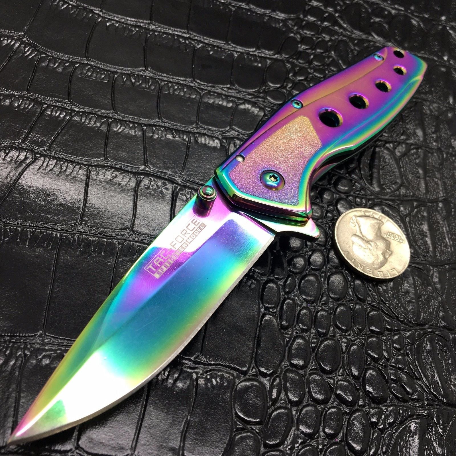 Tac Force All Rainbow Tactical Spring Assisted Small Gentlemen Pocket Knife