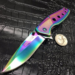 Tac Force All Rainbow Tactical Spring Assisted Small Gentlemen Pocket Knife