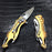 M-Tech Spring Assisted Gold/Silver Aluminum Tactical Rescue Pocket Knife!