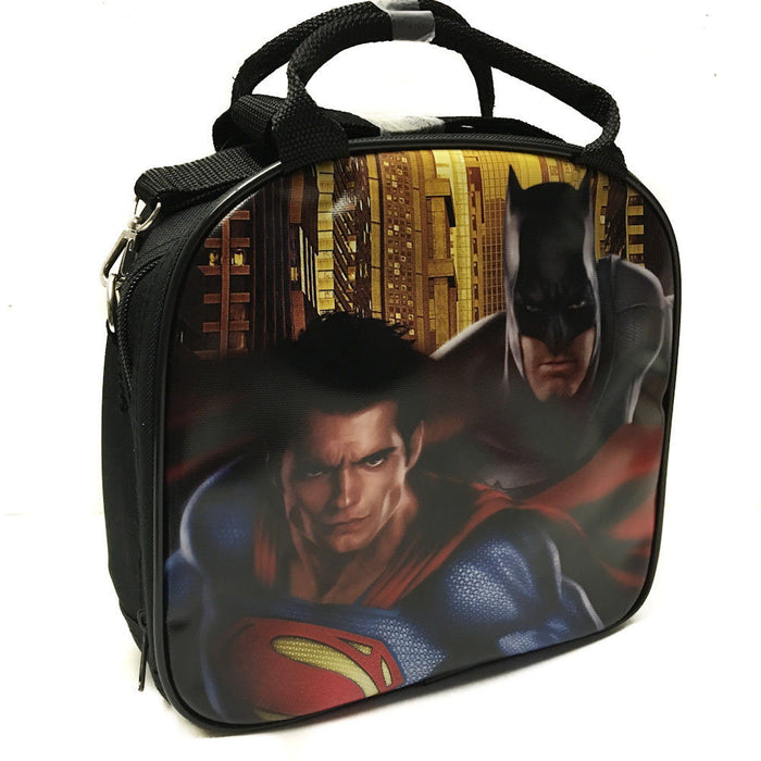 DC Comics Batman VS Superman Insulated Lunch Bag w/ Water Bottle (Black)