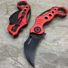TAC FORCE Red Spring Assisted KARAMBIT STYLE Tactical Pocket Knife
