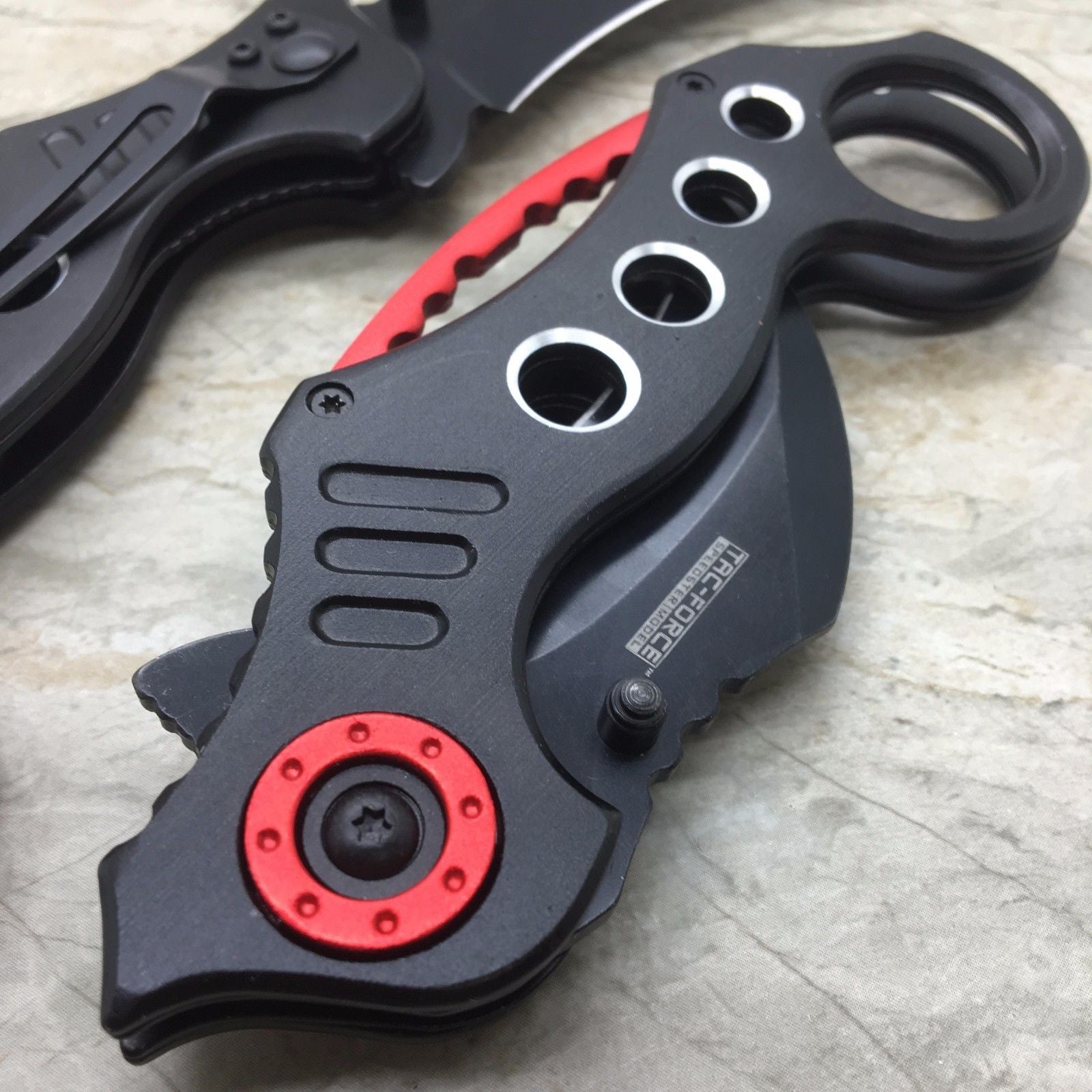 TAC FORCE Spring Assisted KARAMBIT STYLE Tactical Pocket Knife w/ Black Blade