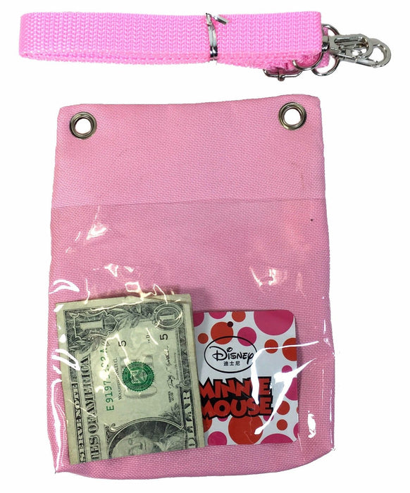 Disney Light Pink Minnie Mouse Wallet Camera Pouch Bag Purse Shoulder Strap 7.5"