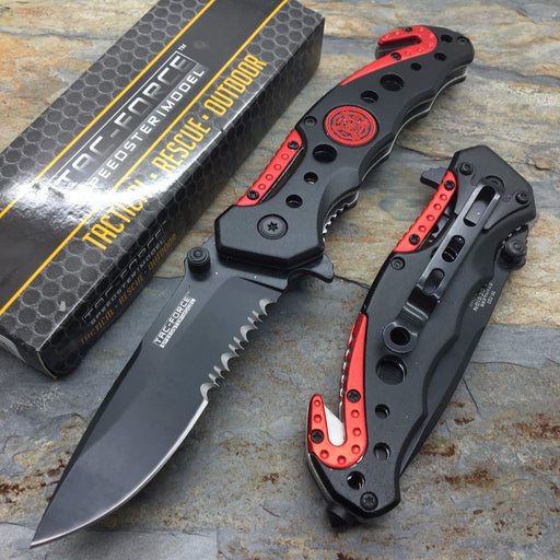 Tac Force Emergency Rescue Fire Fighter  Handy Pocket Outdoor Tactical Knife