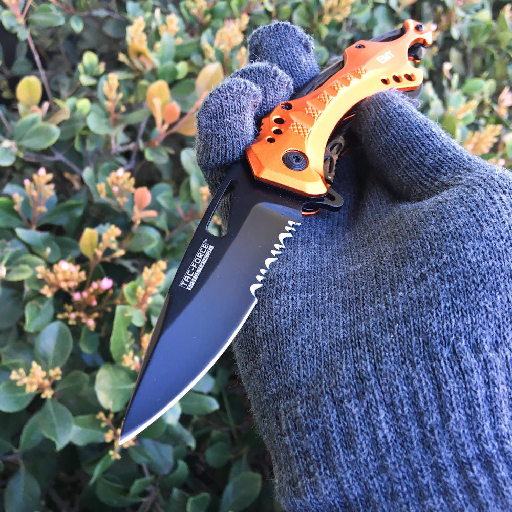 Tac Force Spring Assisted EMT EMS Emergency Rescue Pocket Knife w/ Bottle Opener