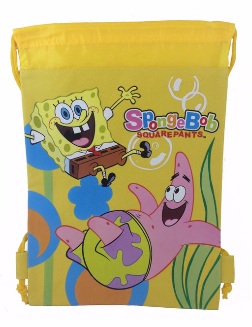 Nickelodeon SpongeBob Squarepants Drawstring Backpack School Sport Gym Bag