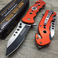 Tac Force Orange Emergency EMT EMS Rescue Handy Medical Pocket Knife