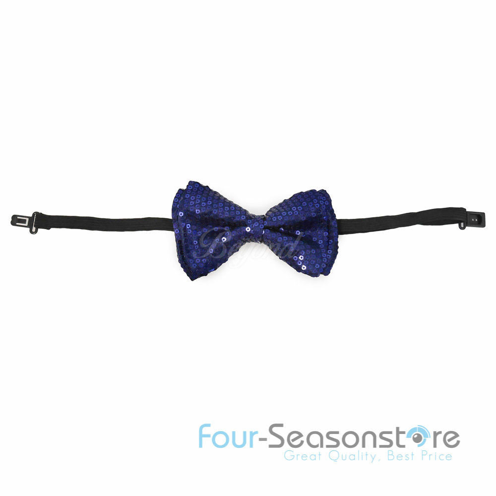 Navy Glitter Bow Tie