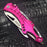 TAC FORCE Assisted Open Folding  Pocket Camping Rescue Blade Pink Knife