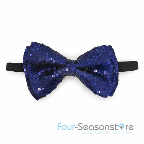 Navy Glitter Bow Tie