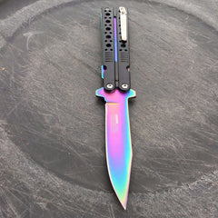 Tac Force Spring Assisted Rainbow Blade Folding Aluminum Handle Pocket Knife