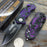 Tac Force Black Aluminum Handle w/ Purple Dragon Small Spring Assisted Knife