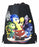 Disney Inside Out The Movie Drawstring Backpack School Black Sport Gym Bag