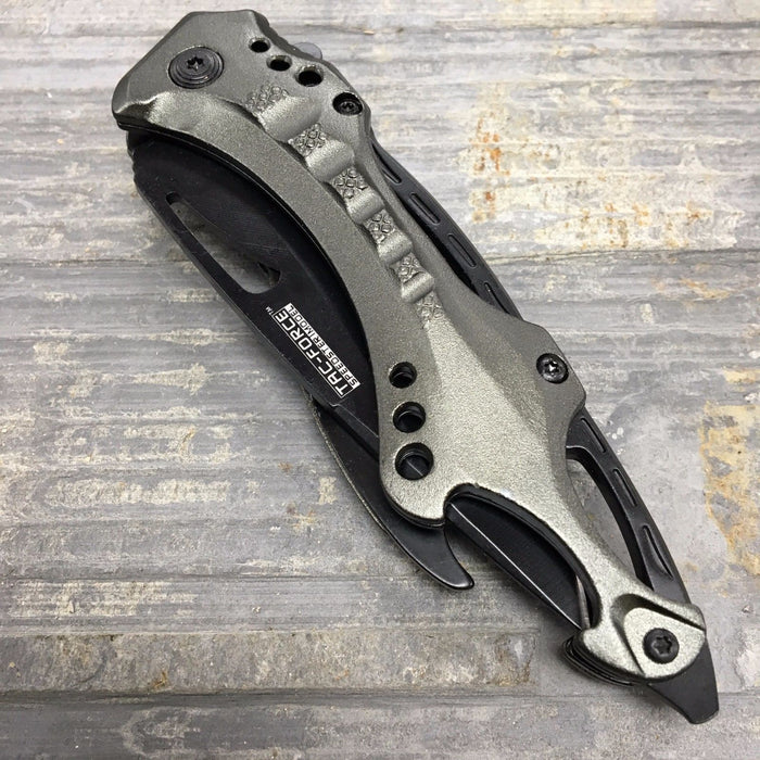 Tac Force Assisted Open Gray Beer Opener Tatical Outdoor Hunting Pocket Knife