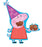 Peppa Pig Birthday Jumbo 33" inch SuperShape Foil Mylar Balloon