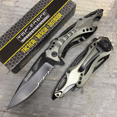 Tac Force Assisted Open Gray Beer Opener Tatical Outdoor Hunting Pocket Knife