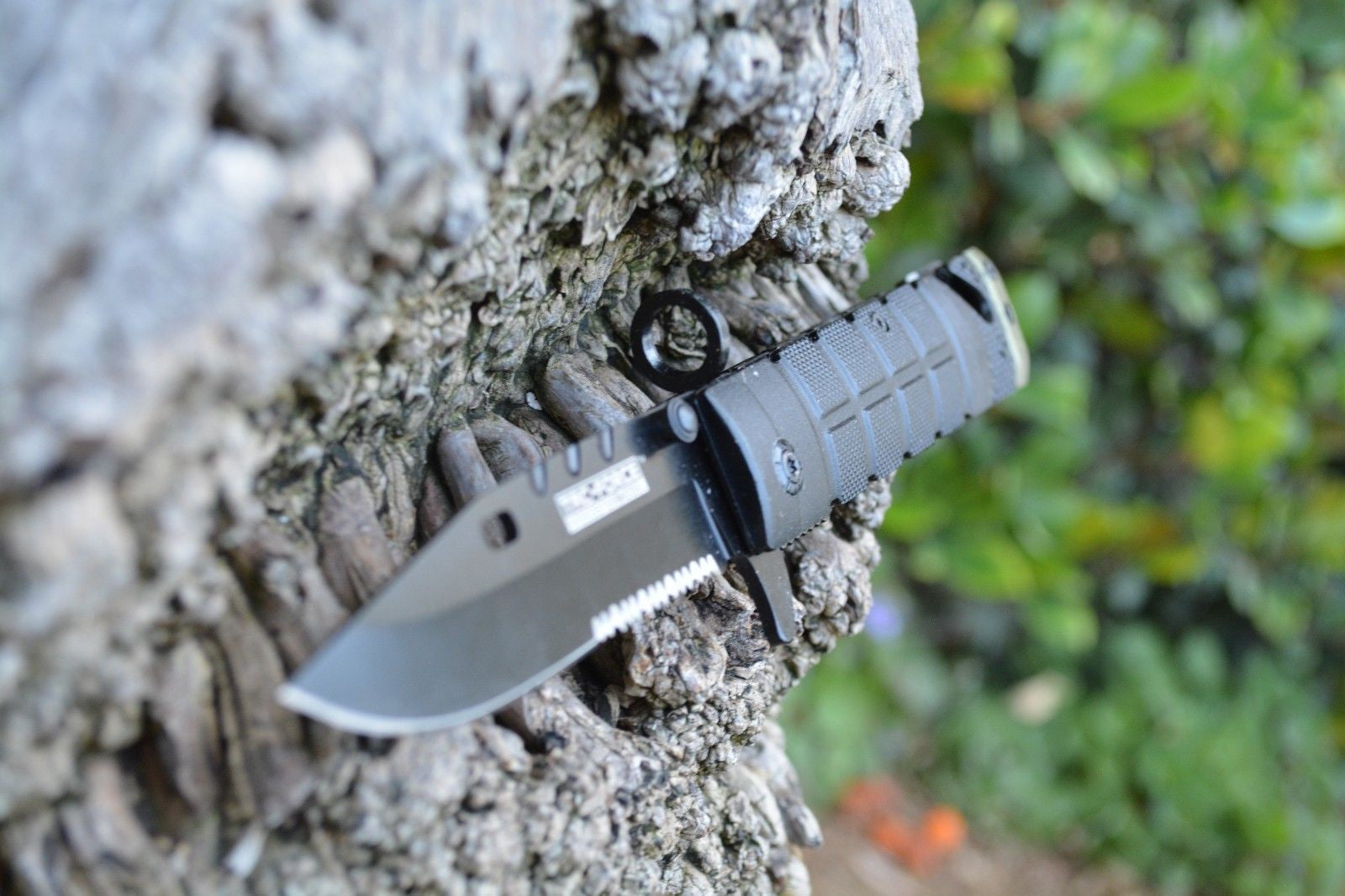 Tac Force Spring Assisted Open Black Bayonet Style Tactical Rescue Pocket Knife
