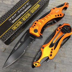 Tac Force Spring Assisted EMT EMS Emergency Rescue Pocket Knife w/ Bottle Opener