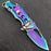 MTech Ballistic Rainbow Small Pocket Knife w/ Bottle Opener!