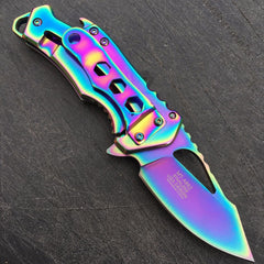 MTech Ballistic Rainbow Small Pocket Knife w/ Bottle Opener!