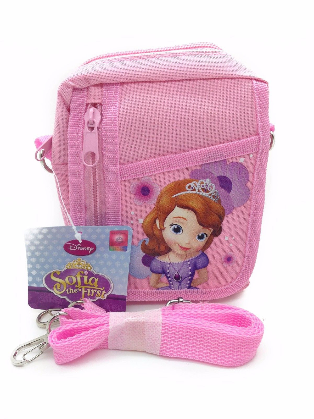 Disney Sofia The First Pink Camera Pouch Bag Wallet Purse with Shoulder Strap