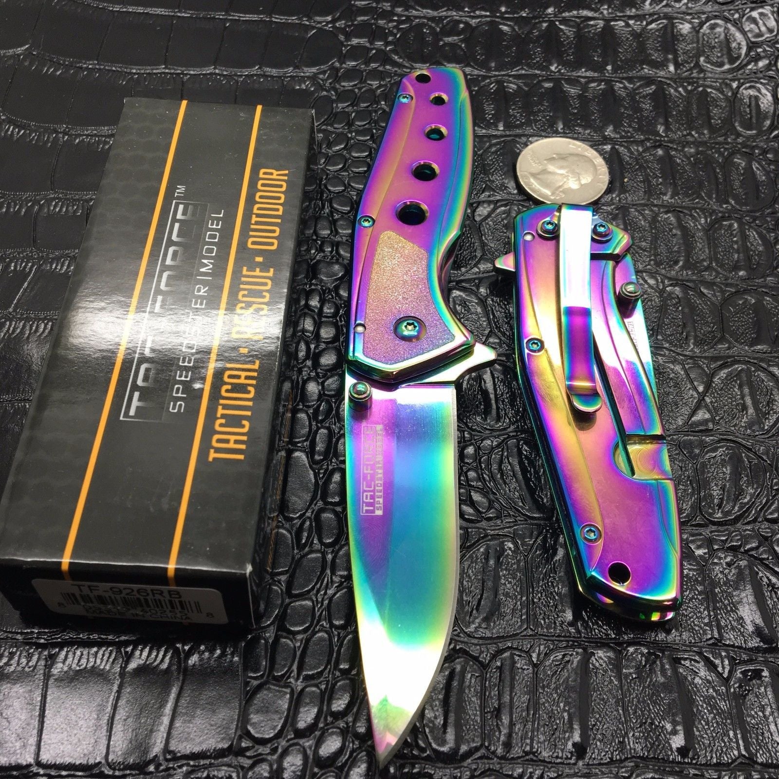 Tac Force All Rainbow Tactical Spring Assisted Small Gentlemen Pocket Knife