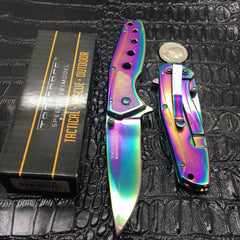 Tac Force All Rainbow Tactical Spring Assisted Small Gentlemen Pocket Knife