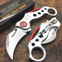 TAC FORCE Silver Spring Assisted Karambit Style Tactical Fantasy Pocket Knife