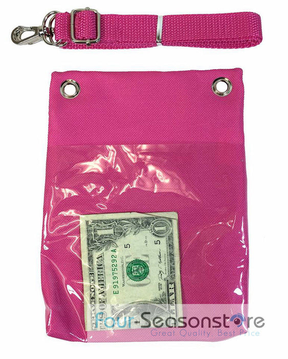 Disney Dark Pink Minnie Mouse Wallet Camera Pouch Bag Purse Shoulder Strap 7.5"