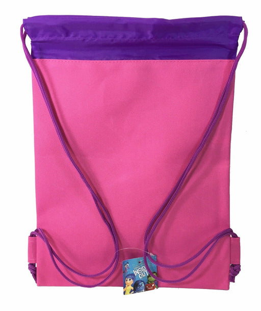 Disney Inside Out The Movie Drawstring Backpack School Pink Sport Gym Bag