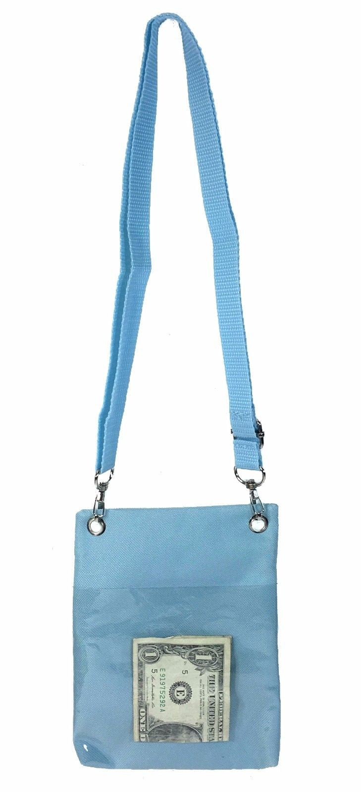 Disney Frozen Blue Elsa Anna Wallet Camera Pouch Bag Purse Shoulder Strap 7.5"