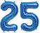 Giant 34" Mylar Foil Blue Number Balloons **HELIUM/AIR ARE NOT INCLUDED**