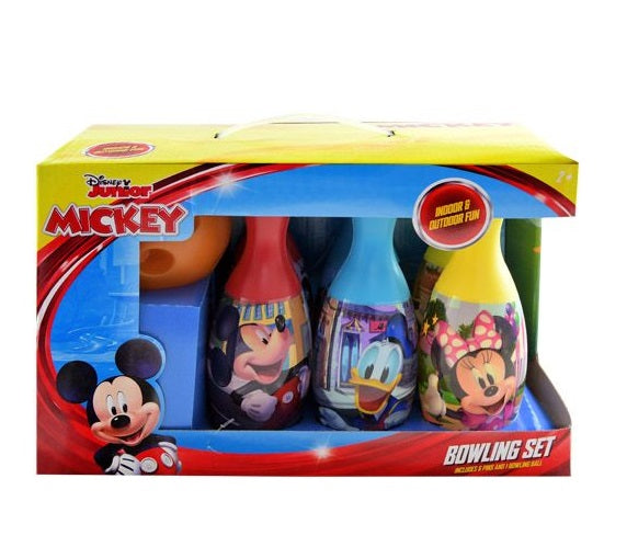 Mickey Mouse Bowling Set Toy Game Kids Birthday Gift Toy 6 Pins &1 Ball