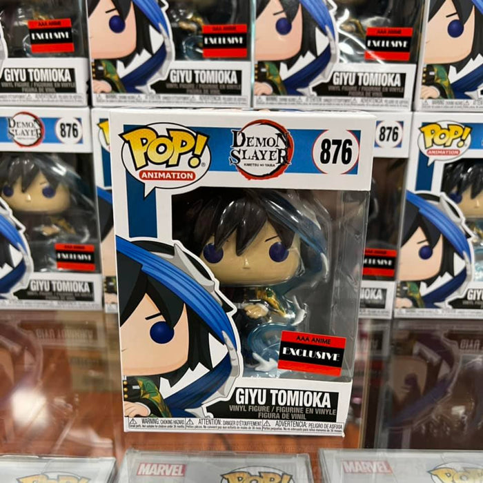 DAMAGED BOX! Funko Pop! Anime DEMON SLAYER GIYU TOMIOKA 1X Vinyl Figure AAA ANIME EXCLUSIVE