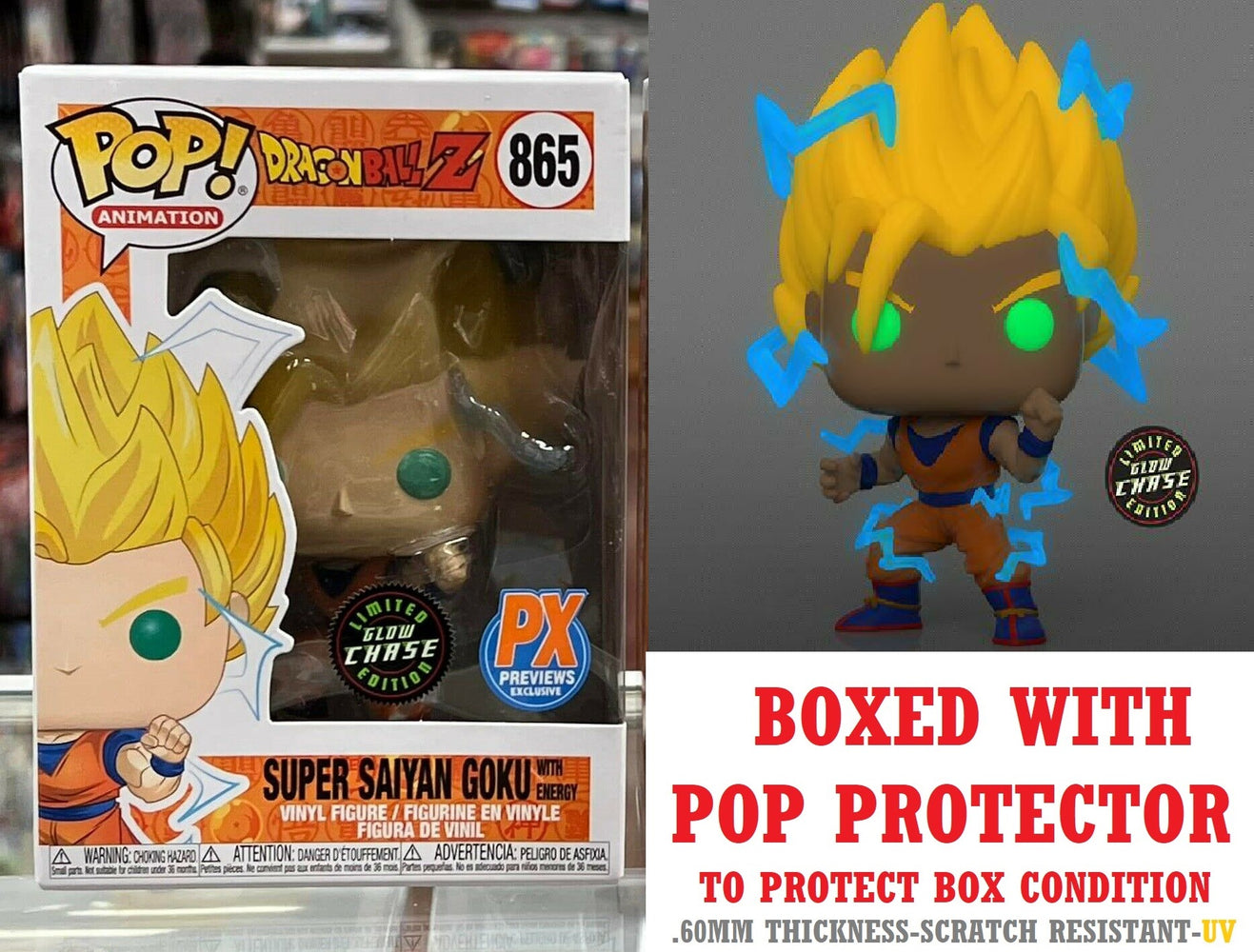 FUNKO POP! Dragon Ball Z DBZ SS2 Goku Energy (CHASE) #865 Vinyl Figure