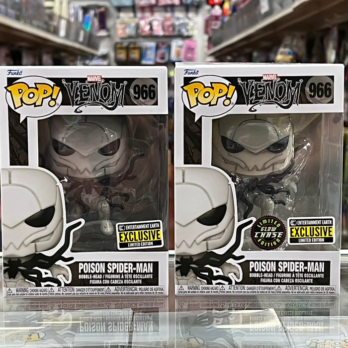 Funko Pop! MARVEL VENOM: POISON SPIDER-MAN Vinyl Figure #966 Common + Chase Set